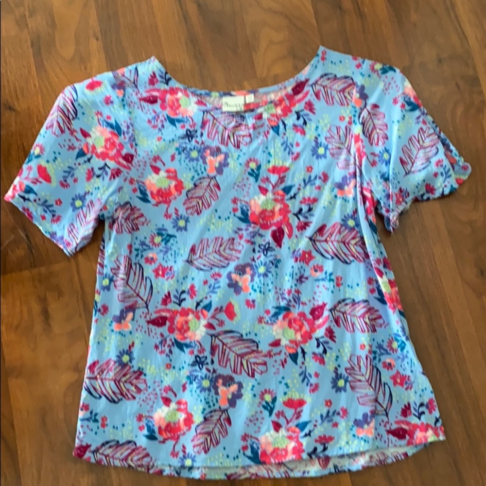 MUDD Blue flowered t-shirt